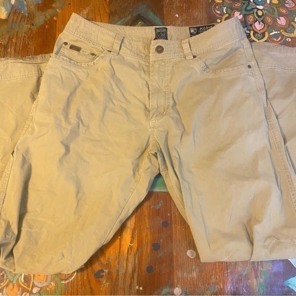 Kuhl Revolver Vintage Patina Dye Mens 32x31 Brown Pants Outdoors Hiking Casual